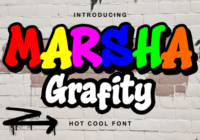 Marsha Grafity Font - Featured Image