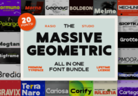 Massive Geometric Bundle Font - Featured Image