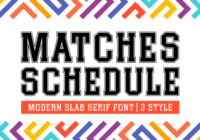 Matches Schedule Font - Featured Image