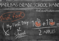 Matilda's Grade School Hand Print Font - Featured Image