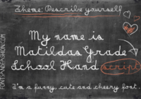 Matilda's Grade School Hand Script Font - Featured Image