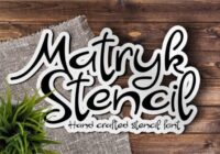 Matryk Stencil Font - Featured Image