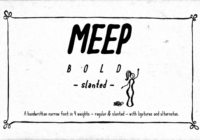 Meep Bold Slanted Font - Featured Image