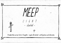 Meep Light Slanted Font - Featured Image