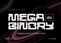 Mega Binory Font - Featured Image