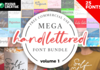 Mega Handlettered Vol. 1 Font - Featured Image