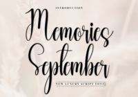Memories September Font - Featured Image