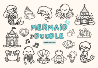 Mermaid Doodle Font - Featured Image