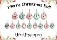 Merry Christmas Ball Font - Featured Image