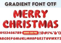 Merry Christmas Gradient Font - Featured Image