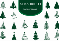 Merry Tree Set Font - Featured Image