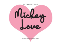 Mickey Love Font - Featured Image