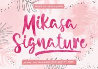 Mikasa Signature Font - Featured Image
