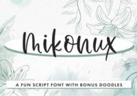 Mikonux a Fun Script with Doodles Font - Featured Image