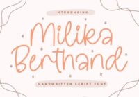 Milika Berthand Font - Featured Image