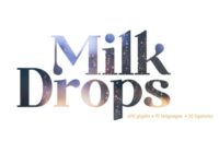Milk Drops Font - Featured Image