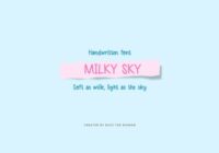 Milky Sky Font - Featured Image