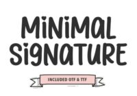 Minimal Signature Font - Featured Image