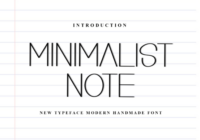 Minimalist Note Font - Featured Image