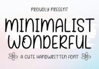 Minimalist Wonderful Font - Featured Image