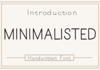 Minimalisted Font - Featured Image