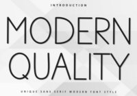 Modern Quality Font - Featured Image