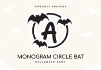 Monogram Circle Bat Font - Featured Image