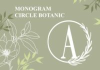 Monogram Circle Botanic Font - Featured Image