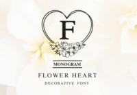 Monogram Flower Heart Font - Featured Image