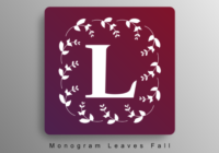 Monogram Leaves Fall Font - Featured Image