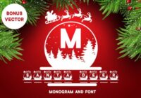 Monogram Santa Deer Font - Featured Image