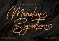 Monoline Signature Font - Featured Image