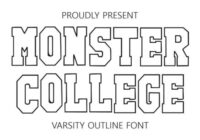 Monster College Font - Featured Image
