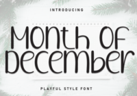 Month of December Font - Featured Image