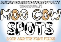 Moo Cow Spots Font - Featured Image