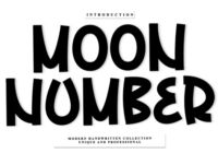 Moon Number Font - Featured Image