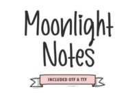 Moonlight Notes Font - Featured Image