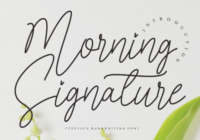 Morning Signature Font - Featured Image