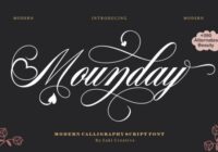 Mounday Calligraphy Font - Featured Image