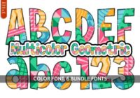Multicolor Geometric Bundle Font - Featured Image