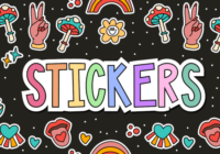 Multicoloured Stickers  Font - Featured Image