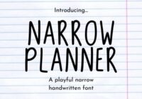 Narrow Planner Font - Featured Image