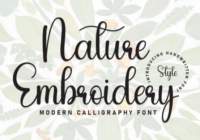 Nature Embroidery Font - Featured Image