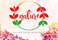 Nature Green Monogram Font - Featured Image