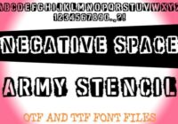 Negative Space Army Stencil Font - Featured Image