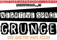 Negative Space Grunge Font - Featured Image