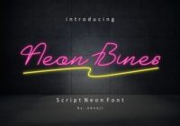 Neon Bines Font - Featured Image