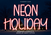 Neon Holiday Font - Featured Image