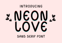Neon Love Font - Featured Image