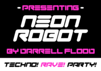 Neon Robot Font - Featured Image